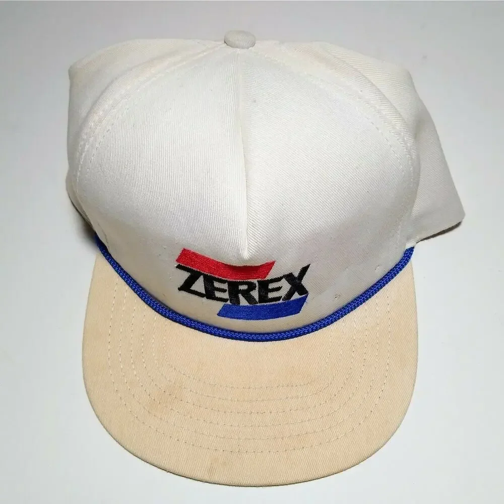 VTG Zerex Coolant Alan Kuwicki Leather Back Racing hat cap Made in USA